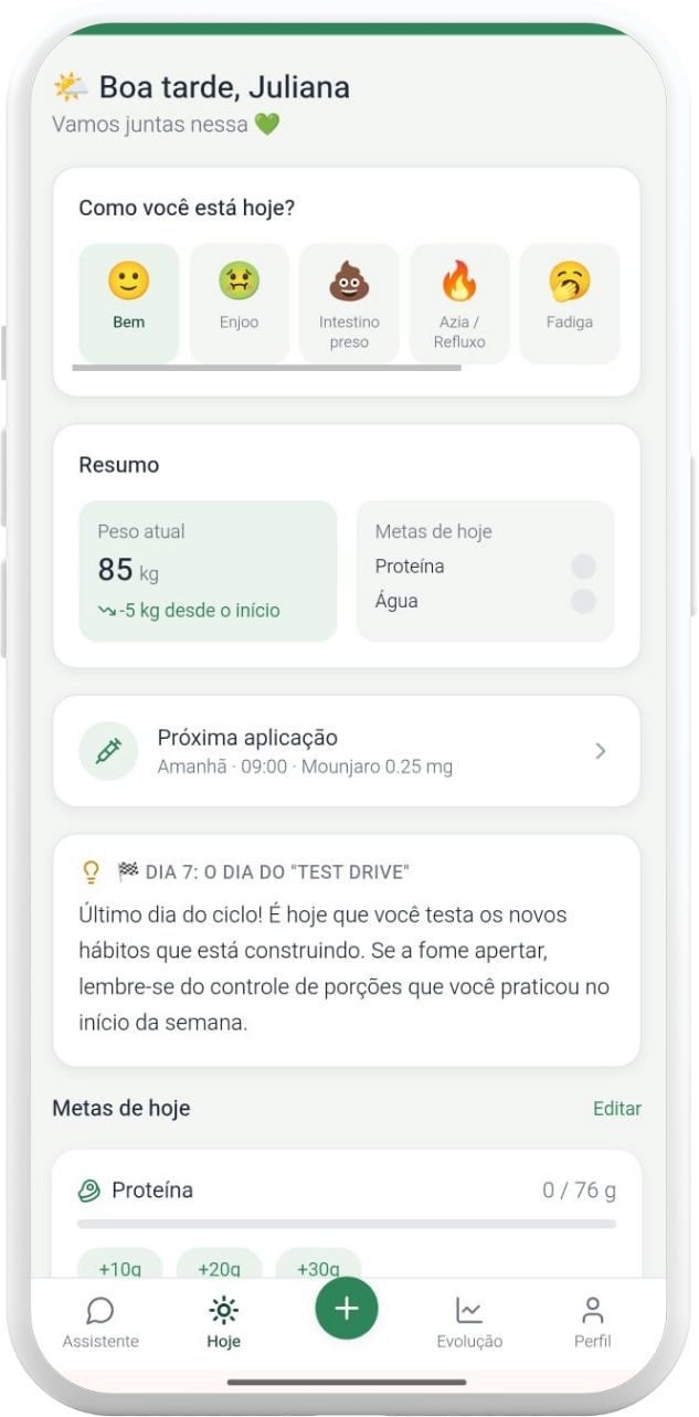 Tela Hoje do Minha Dose